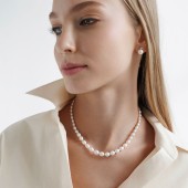 Colier perle naturale albe si argint DiAmanti 214-32-G